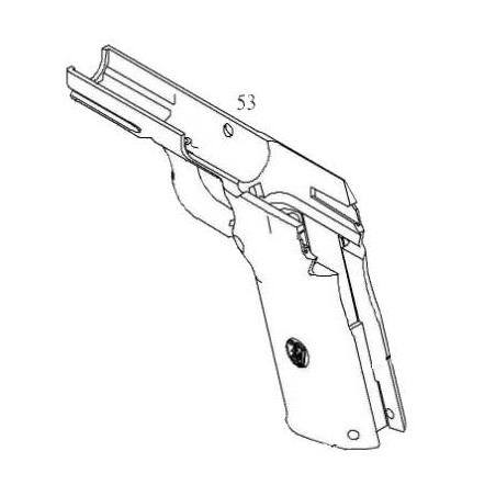 KJW Frame Vide Black KP-08 ABS GBB