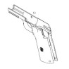KJW Frame Vide Black KP-08 ABS GBB