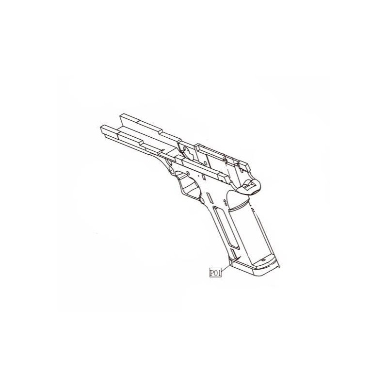 KWC Frame / Lower ABS Desert Eagle .50AE (Reconditionné)