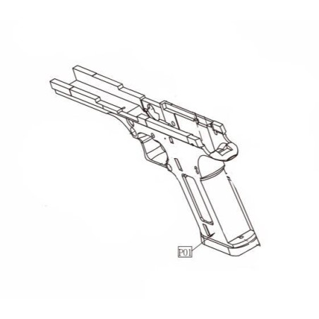 KWC Frame / Lower ABS Desert Eagle .50AE (Reconditionné)