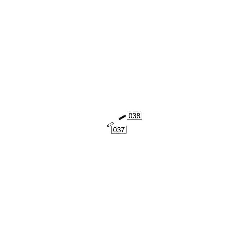 WE Piéce d origine Pin & Spring SMG-8 GBBR Part-037-038 (Reconditionné)
