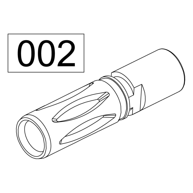 WE Piéce d origine Flash Hider / Cache Flamme SMG-8 GBBR Part-002 (Reconditionné)