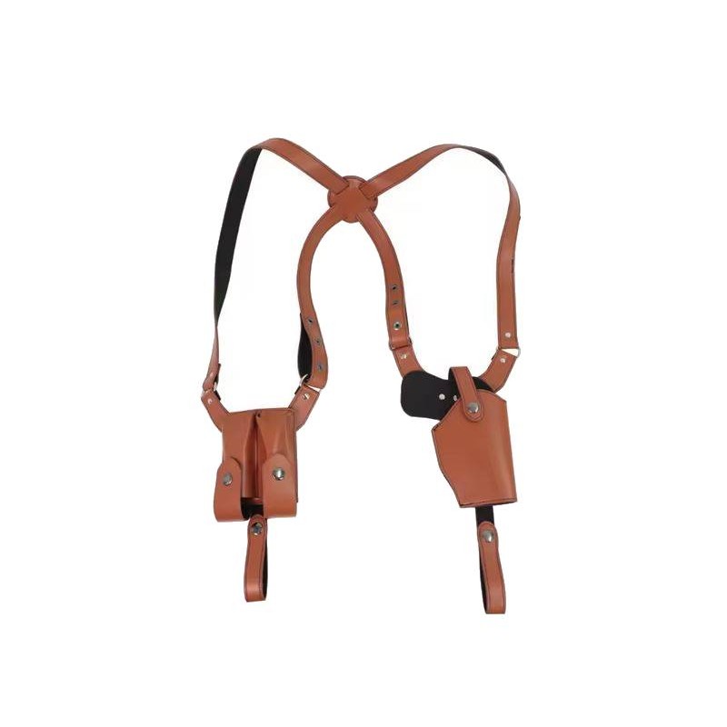 ACM Holster d épaule Revolver PU Marron