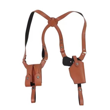 ACM Holster d épaule Revolver PU Marron