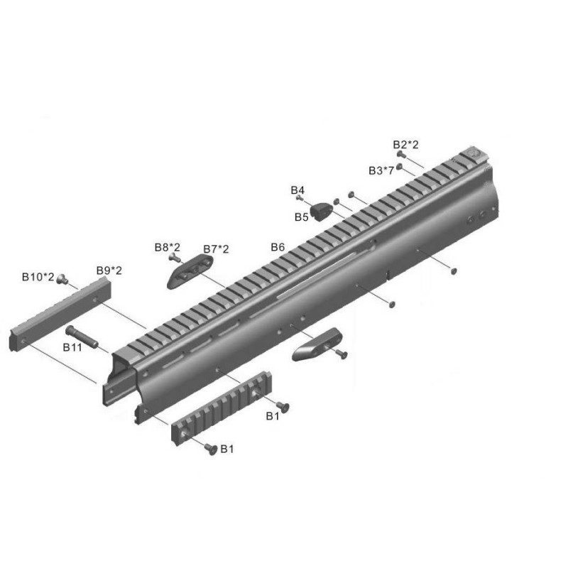 Star Ares Scar-L Upper Black Part: B6 (Reconditionné)