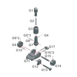 Star Ares Scar-L Mire Arriere Métal Part:G11 Bk (Reconditionné)