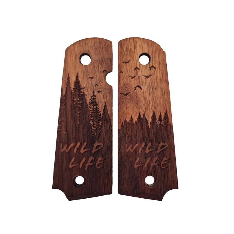 Swiss Arms Plaquette / Grip 1911 Bois Wild Life