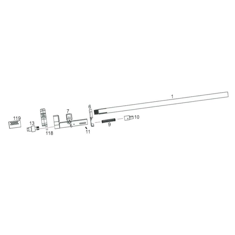 Cyma M14 Socom Set Outer Barrel & Sight Black (Reconditionné)