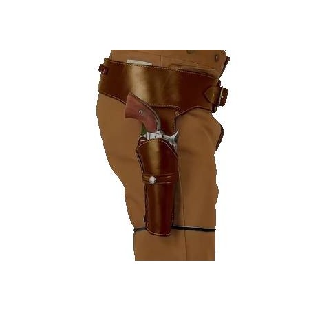 ACM Ceinture & Holster Revolver Retro PU Marron Type:CowBoy / Cosplay