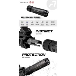 AceTech Silencieux 139x42mm Traceur Predator MKIII avec blaster MS Noir