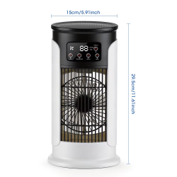 Ventilateur Rafraîchisseur D’air Portable USB Brumisateur Humidificateur Minuterie