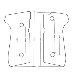 ACM Grip / Plaquettes M9 Bois Type:B GBB