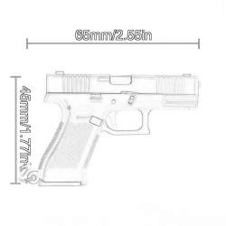 ACM Porte Clé Mobile Glock G17 ABS Noir