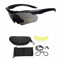ACM Lunettes Pack CS Black Tactical Interchangeable