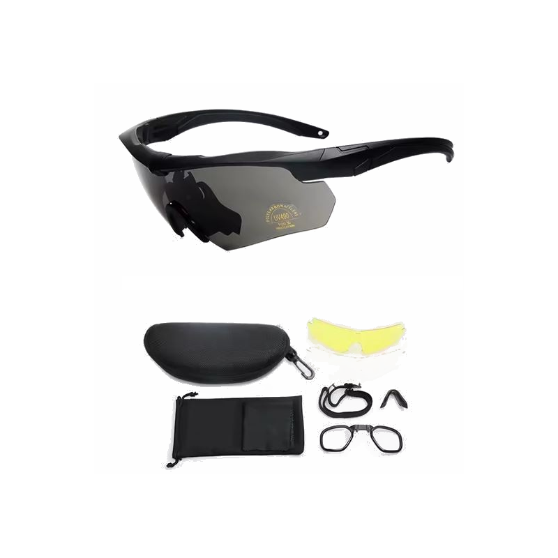 ACM Lunettes Pack CS Black Tactical Interchangeable