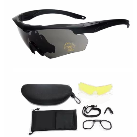 ACM Lunettes Pack CS Black Tactical Interchangeable