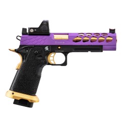 Lancer Tactical Hi-Capa 5.1 Stryk + RMR GBB Gaz Purple/Gold 28BBs 1J