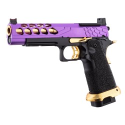 Lancer Tactical Hi-Capa 5.1 Stryk + RMR GBB Gaz Purple/Gold 28BBs 1J