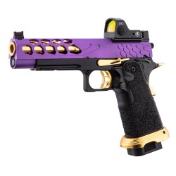 Lancer Tactical Hi-Capa 5.1 Stryk + RMR GBB Gaz Purple/Gold 28BBs 1J