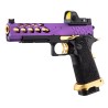 Lancer Tactical Hi-Capa 5.1 Stryk + RMR GBB Gaz Purple/Gold 28BBs 1J