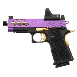 Lancer Tactical Hi-Capa 4.3 Stryk + RMR GBB Gaz Purple/Gold 28BBs 1J