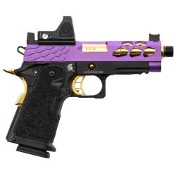 Lancer Tactical Hi-Capa 4.3 Stryk + RMR GBB Gaz Purple/Gold 28BBs 1J