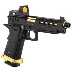 Lancer Tactical Hi-Capa 5.1 Heracles GBB Gaz Black/Gold RMR 28BBs 1J