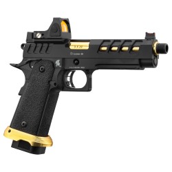 Lancer Tactical Hi-Capa 5.1 Heracles GBB Gaz Black/Gold RMR 28BBs 1J
