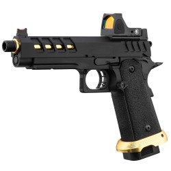 Lancer Tactical Hi-Capa 5.1 Heracles GBB Gaz Black/Gold RMR 28BBs 1J