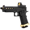 Lancer Tactical Hi-Capa 5.1 Heracles GBB Gaz Black/Gold RMR 28BBs 1J