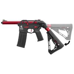 Lancer Tactical Speedsoft AIRTAC M4 Zion Gen.3 Polymère Black/Red 130BBs 1J