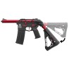 Lancer Tactical Speedsoft AIRTAC M4 Zion Gen.3 Polymère Black/Red 130BBs 1J