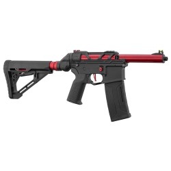 Lancer Tactical Speedsoft AIRTAC M4 Zion Gen.3 Polymère Black/Red 130BBs 1J