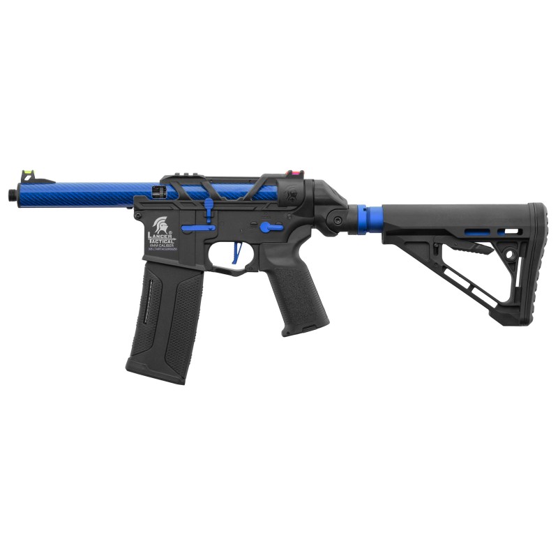 Lancer Tactical Speedsoft AIRTAC M4 Zion Gen.3 Polymère Black/Blue 130BBs 1J