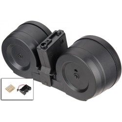 Lancer Tatical Double Drum M4 2500BBs Eléctrique à Piles Bk
