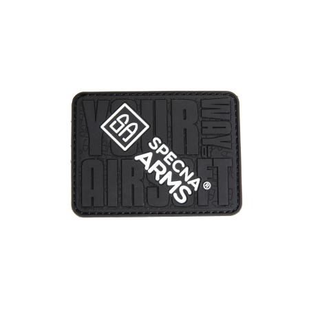 Specna Arms Patch 3D Ecusson Your way of Airsoft Noir 75x55mm