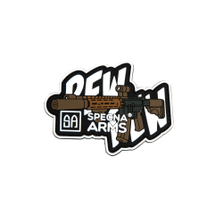 Specna Arms Patch 3D Pew Pew BK/White 65x50mm