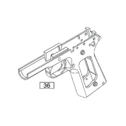 WE Frame Vide Colt 1911 GBB Silver Métal Part:36