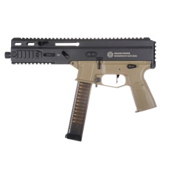Delta Armory SMG STRIBOG SP10A3 Charlie Upgrade Minimalist Stock Tan 110BBs 1.3J