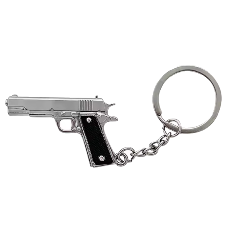 ACM Porte Clé Métal Colt 1911 Chrome/Bk 50mm