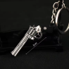 ACM Porte Clé Métal Revolver Chrome/Bk 50mm