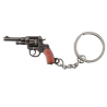 ACM Porte Clé Métal Revolver Gris/Marron 50mm