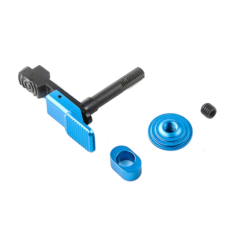 Crusader Mag Catch Ambidextrous Button short Blue M4 AEG