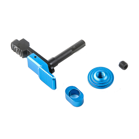Crusader Mag Catch Ambidextrous Button short Blue M4 AEG