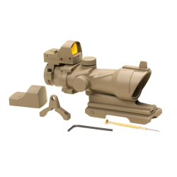 Aim-O Type ACOG 4X32 / RMR Combo Combat Scope Desert