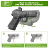 ACM Gun Flower Holster Droitier OWB Rigide Universel Noir Per-Fit