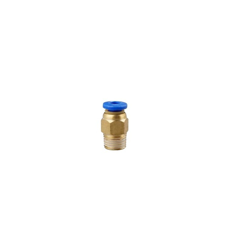 ACM Raccord HPA 1/8 NPT Male Laiton - Macroline 4mm Femelle PVC Bleu