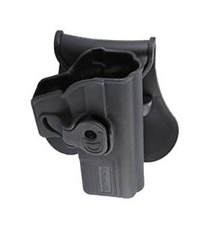 Amomax Holster Rigide Glock Droitier Noir Rotatif 360°
